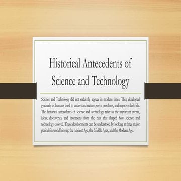 History Of Science And Technology | PDF