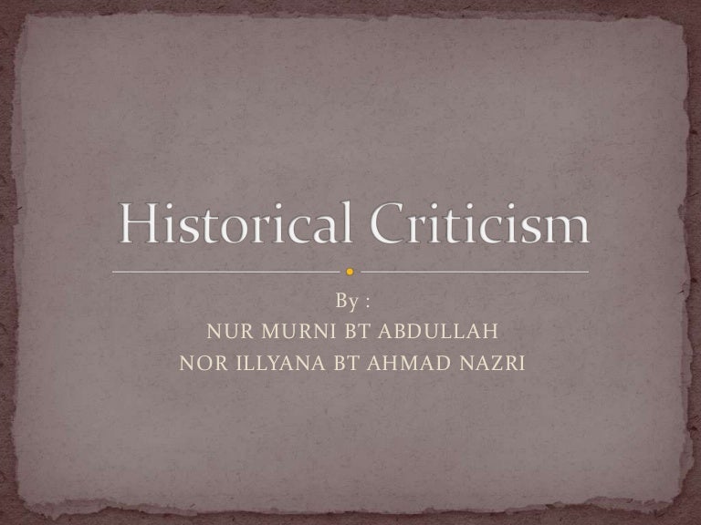 Historical criticism