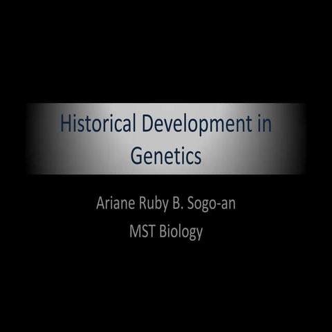 History of genetics | PPTX