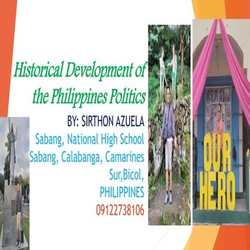 Historical development of the philippines politics