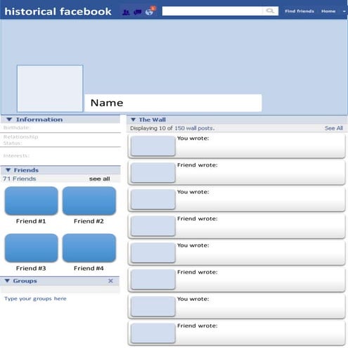 Historical facebook template