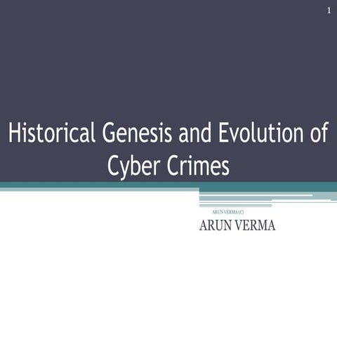 Historical genesis and evolution of cyber crimes new