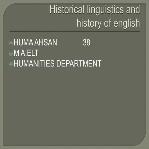 Historical linguistics