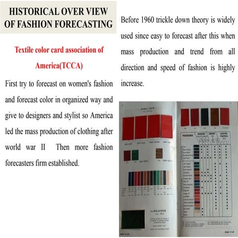 Historical over view of fashion forecasting