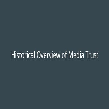 Historical Overview of Media Trust in the US