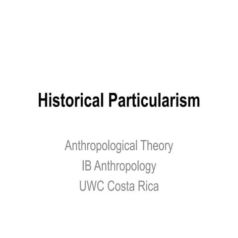 Historical particularism