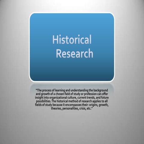 Historical Research
