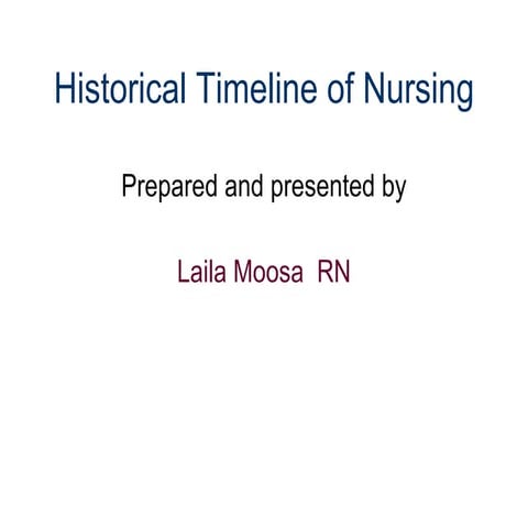 Historical timeline of nursing presentation