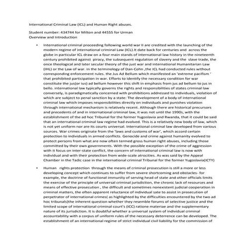 State Immunity - Human Rights Violation | DOCX