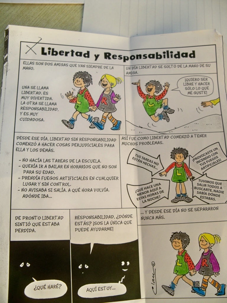 Historieta Libertad con responsabilidad