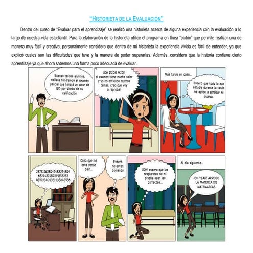 Historieta de la evaluación