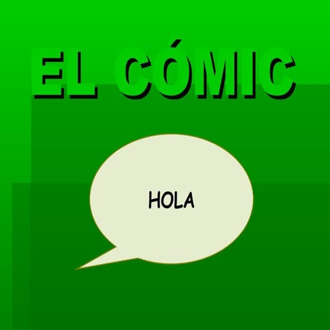 Historieta o cómic  presentacion eso