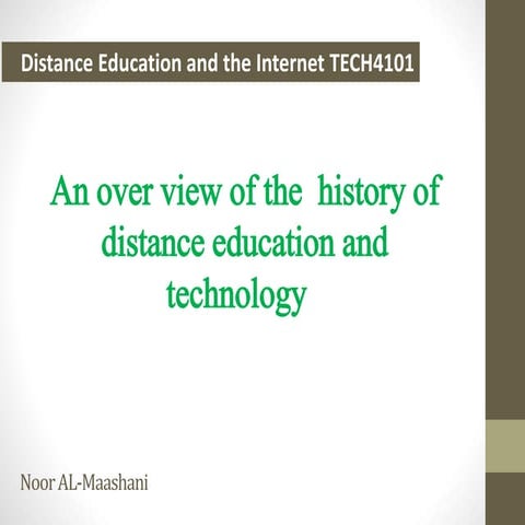 Presentation of distance learning | PPT