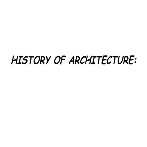 History of architecture
