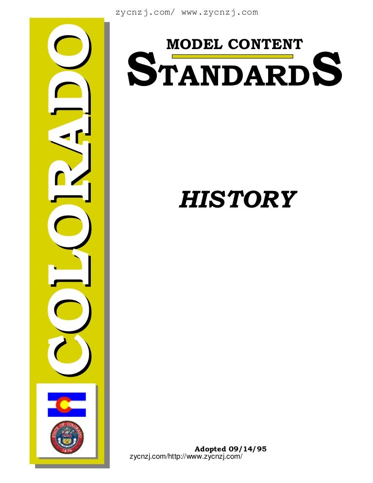 History colorado model content standards
