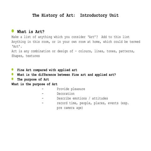 SHGC - History of Art - Part 1