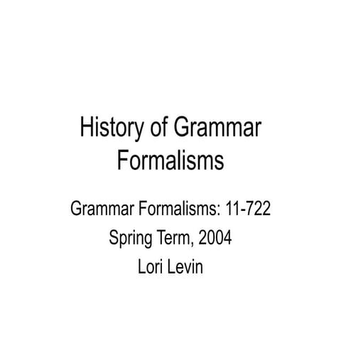 CS571: Phrase Structure Grammar | PDF