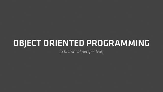 History of OOP