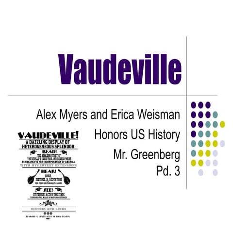 History Powerpoint-Vaudeville