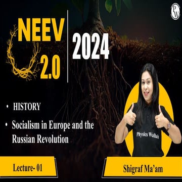 History - Socialism in Europe & Russian Revolution 01 _ Handwritten Notes __ (Neev 2.0 2024).pdf