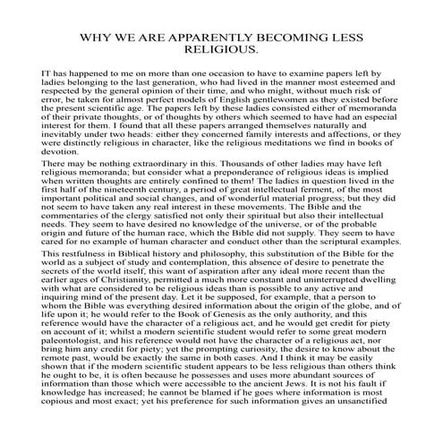 History   Why We Are Becoming Less Religious