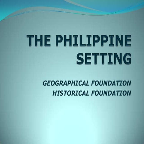 History 101 the phils setting