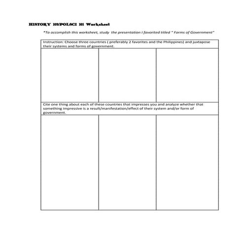 Pol102/Hist103 Worksheet
