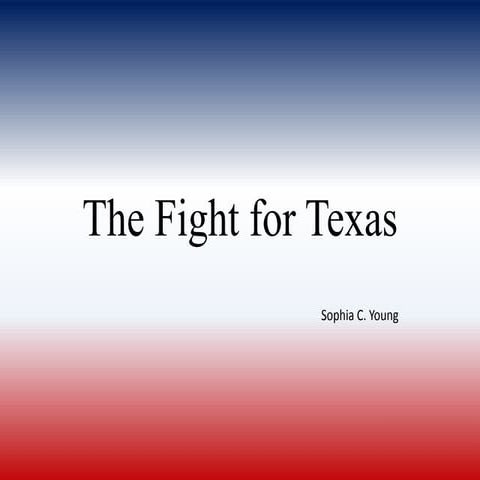 History 141 - The Fight for Texas