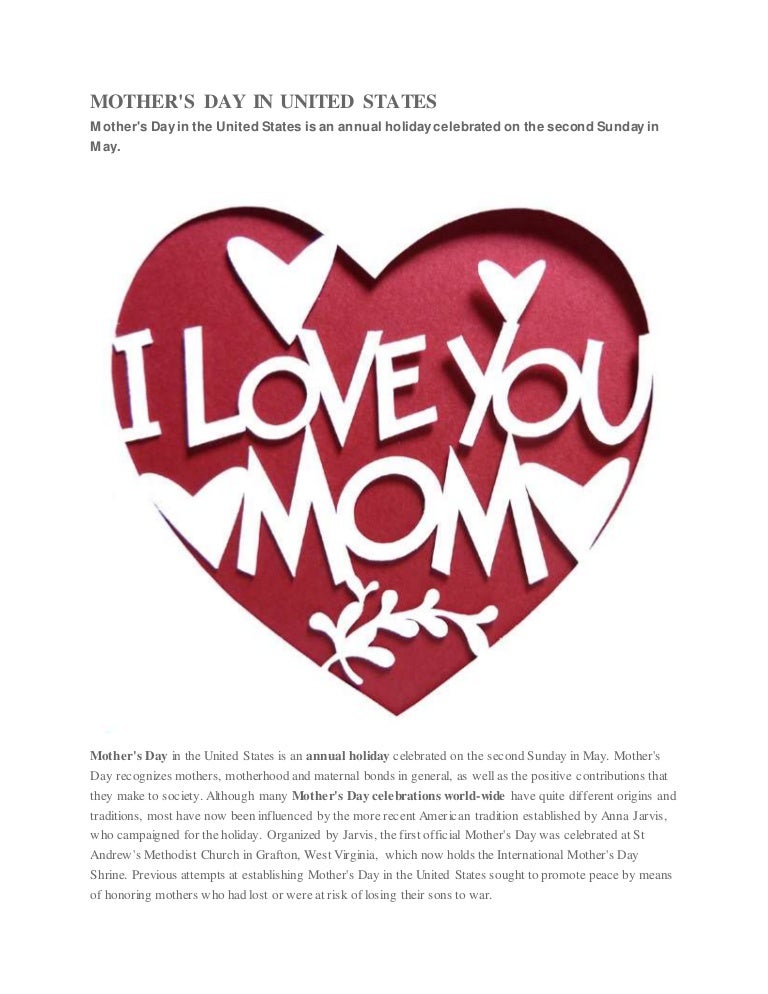 History about mother's day