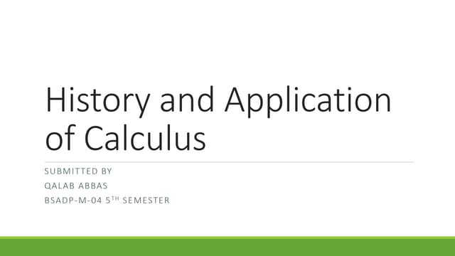 History and Application of Calculus Qalab Abbas 04.pdf