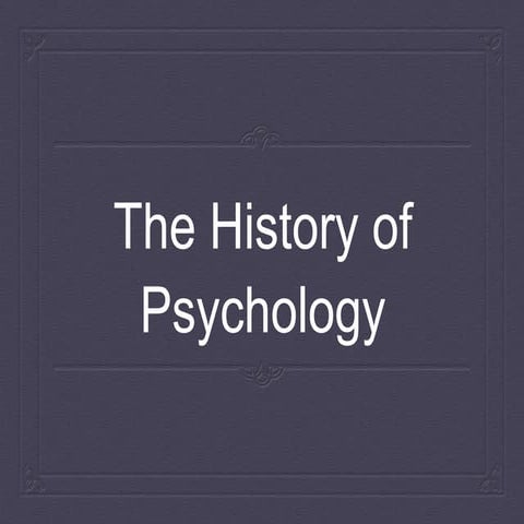 History and approaches   p