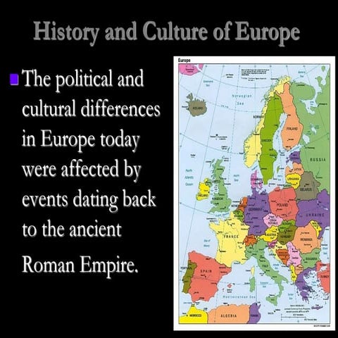 History and culture of Europe
