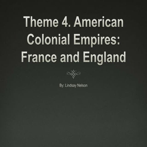The English Colonies of North America
