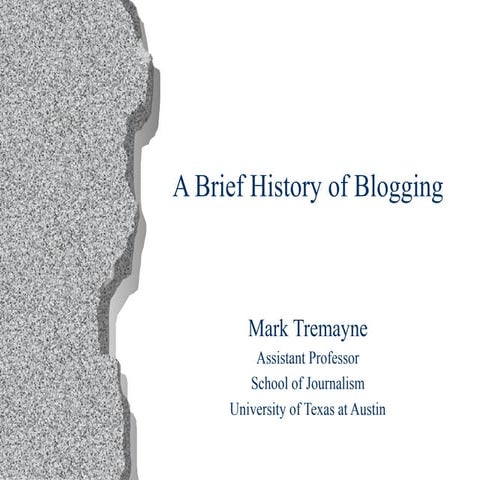 The history of blogs | PPT