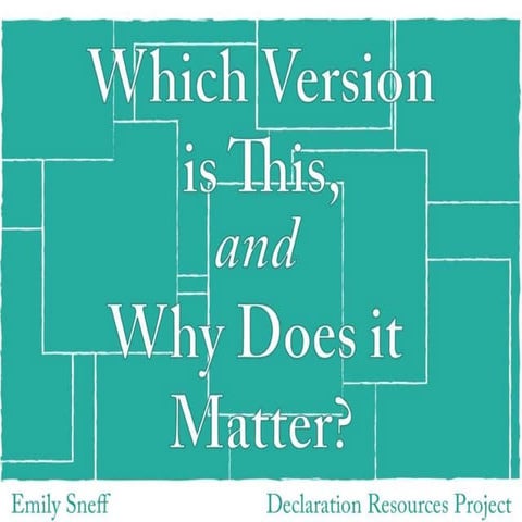 Emily Sneff, Which Version is This and Why Does it Matter