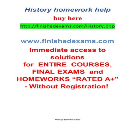 History homework help