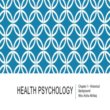 Historical background health psychology lecture 