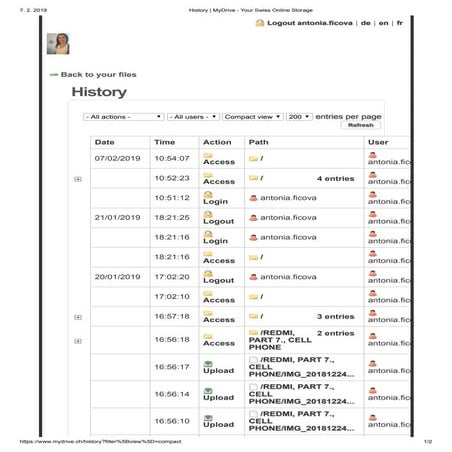 History   my drive - your swiss online storage4