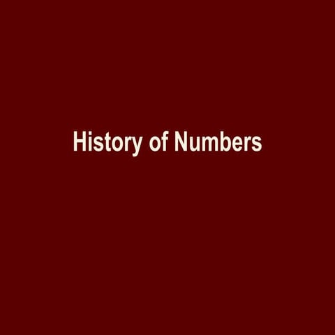 History numbers