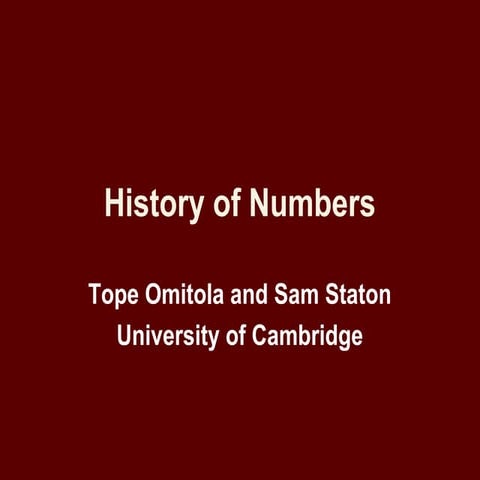 History numbers