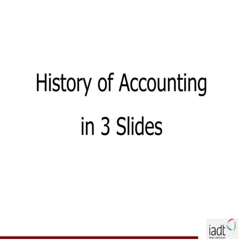 History of accounting