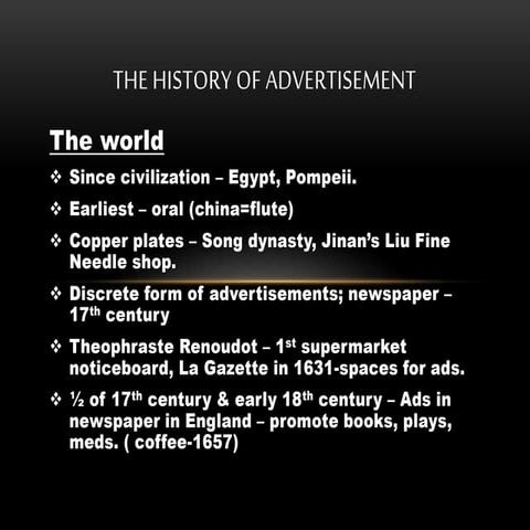 History of advertising (world and indian) | PPTX