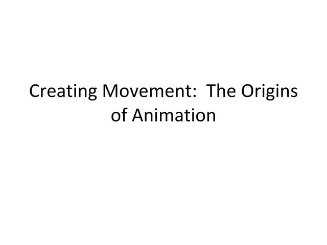 History of animation