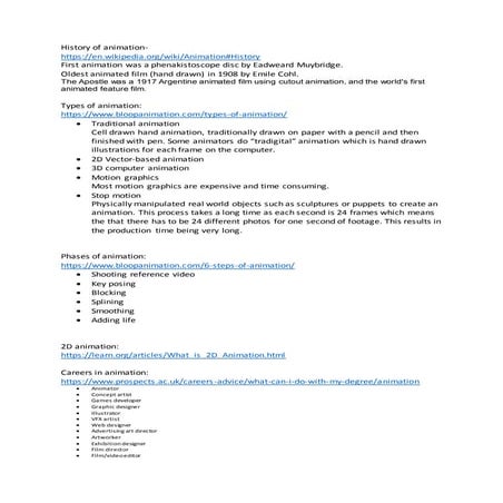 History of animation