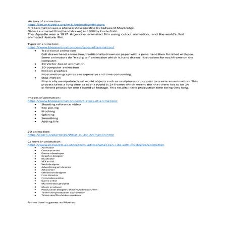 History of animation