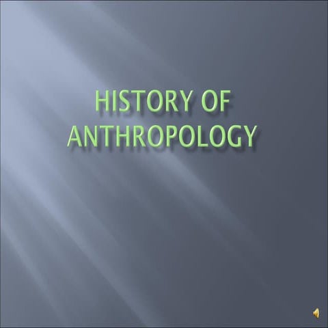 History of anthropology