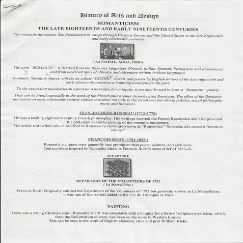 History of arts and design