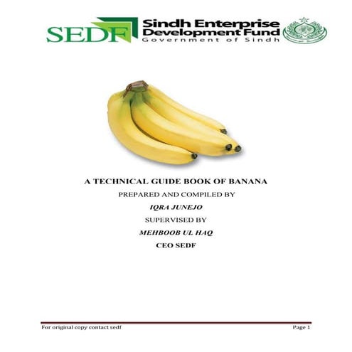 technical guide book of  banana,sedf