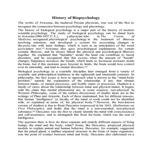 History of biopsychology/Physiological Psychology