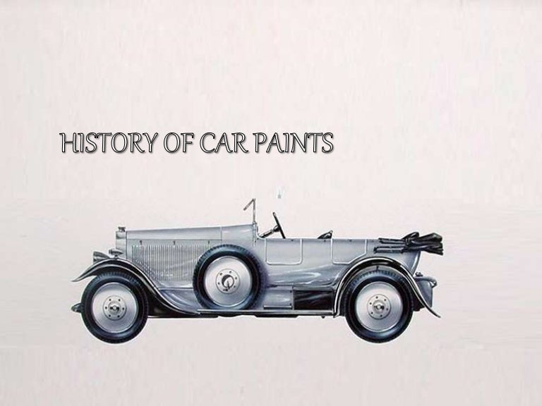History of car paints
